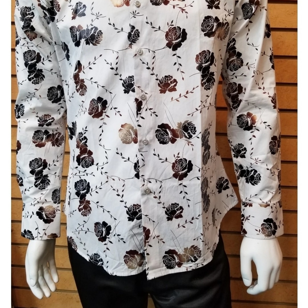Rose Printed Pattern Design Shirt - Picture 2 of 3